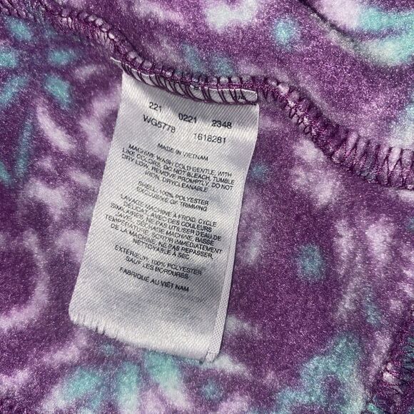 Columbia "Benton Springs II" GIRLS Purple Floral Fleece Full Zip  Jacket xs - Picture 5 of 8
